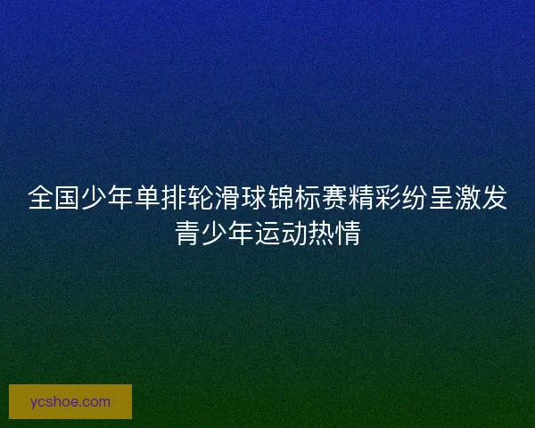 全国少年单排轮滑球锦标赛精彩纷呈激发青少年运动热情