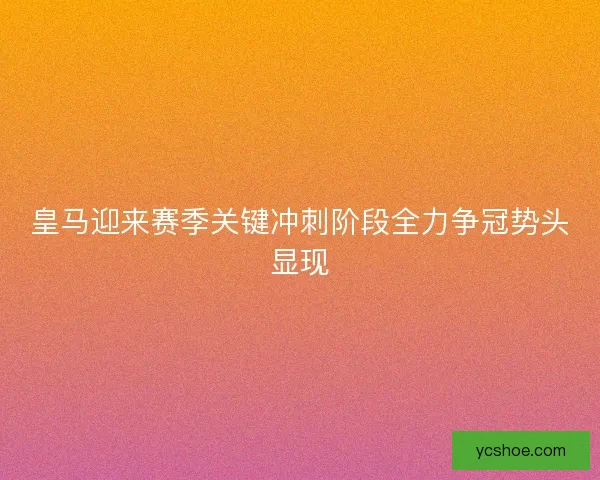 皇马迎来赛季关键冲刺阶段全力争冠势头显现